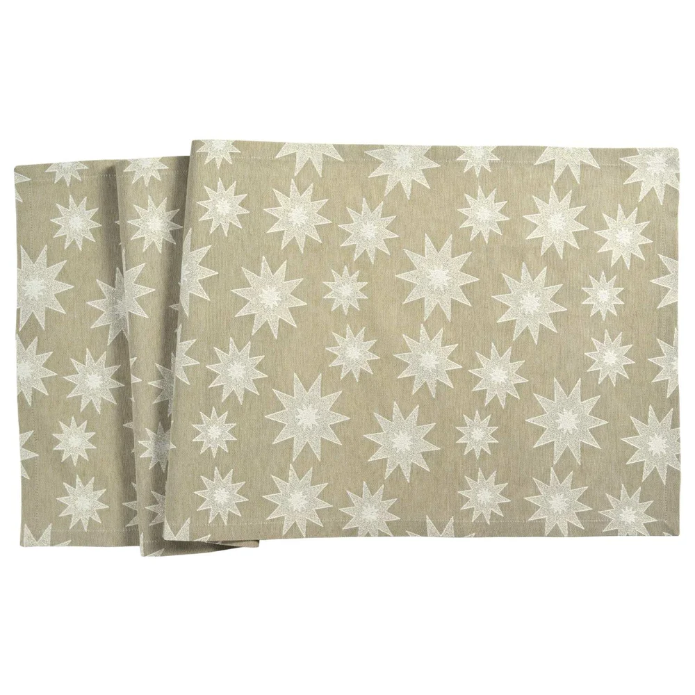 Žakárový běhoun na stůl Stella Notte, 50 x 140 cm, taupe