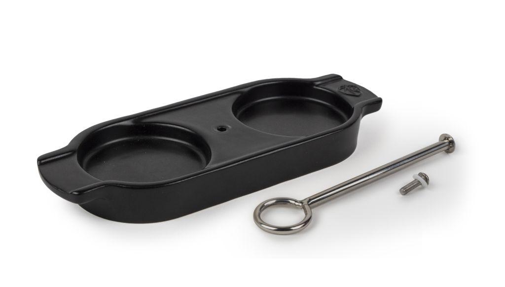 Keramický stojánek na mlýnky s rukojetí Linéa, černá