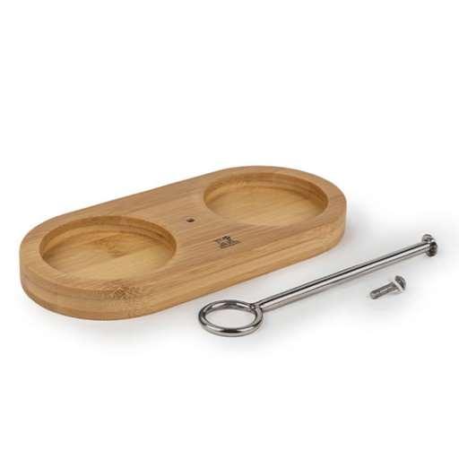 Bambusový stojánek na mlýnky s rukojetí Linéa