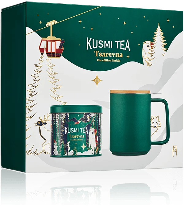Dárkový set vánočního čaje Tsarevna a porcelánového hrnku