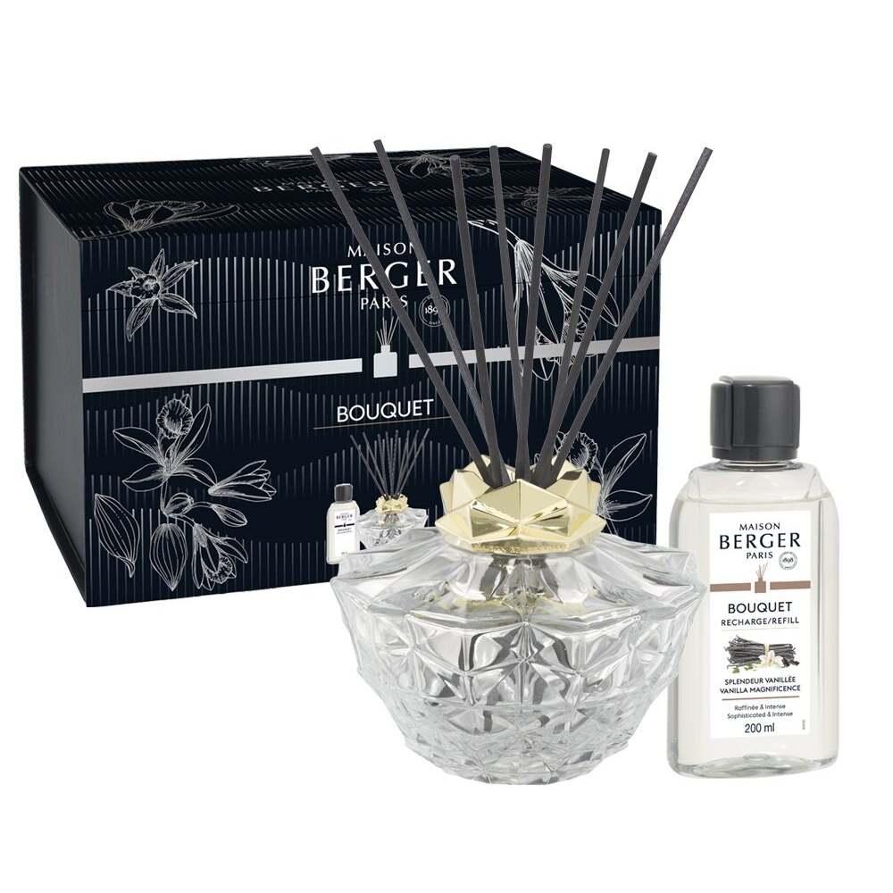 Aroma difuzér Kali, transparentní + Velkolepá vanilka, 200 ml