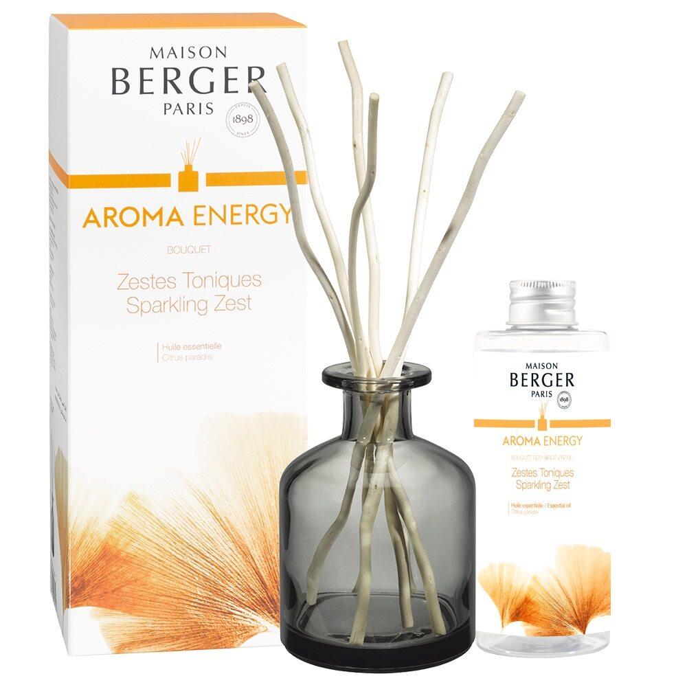Difuzér s vrbovými tyčinkami + náplň Aroma Energy – Čerstvé tonikum 180 ml