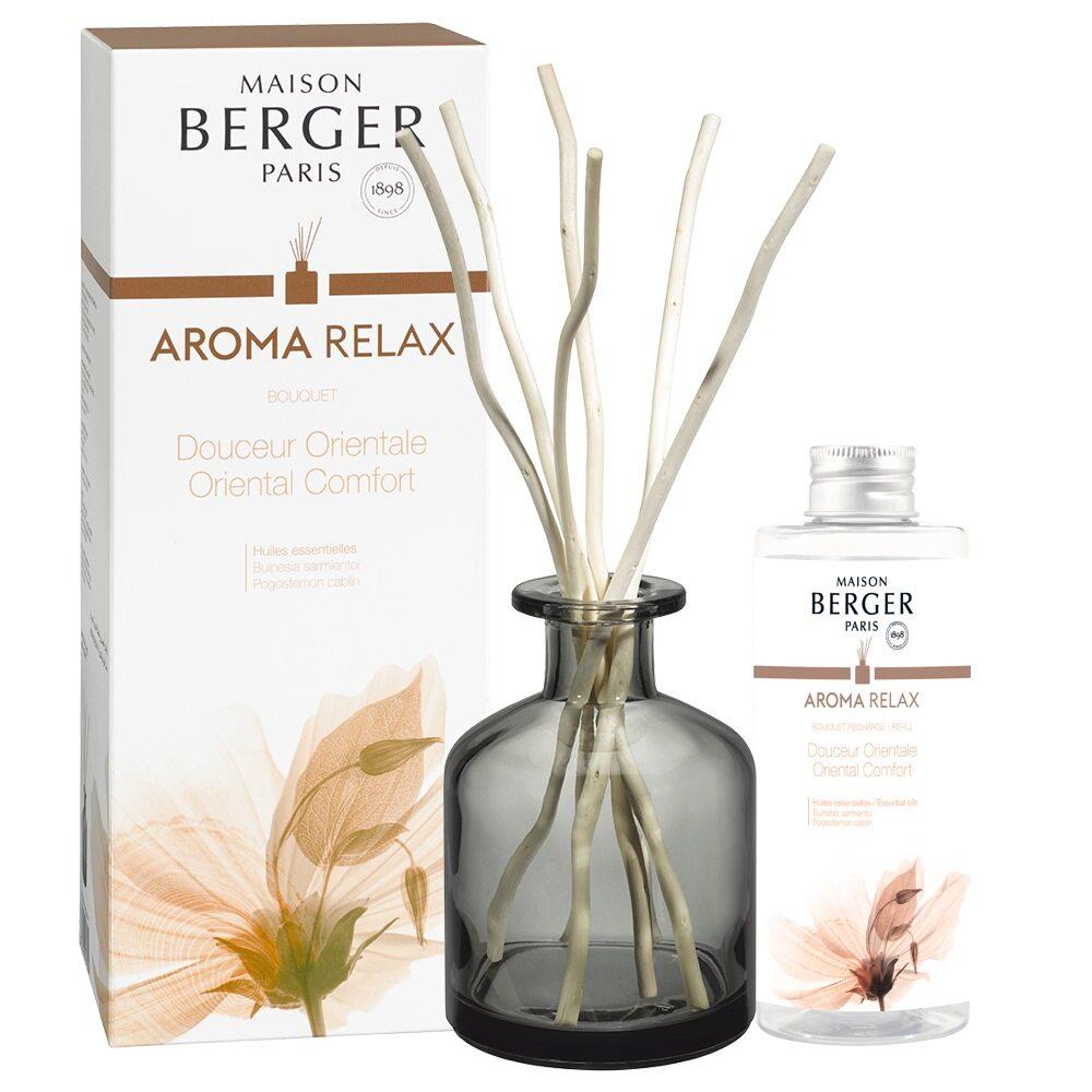 BERGER Aroma Relax difuzér s náplní Oriental Comfort/Sladký orient 0,18l šedý
