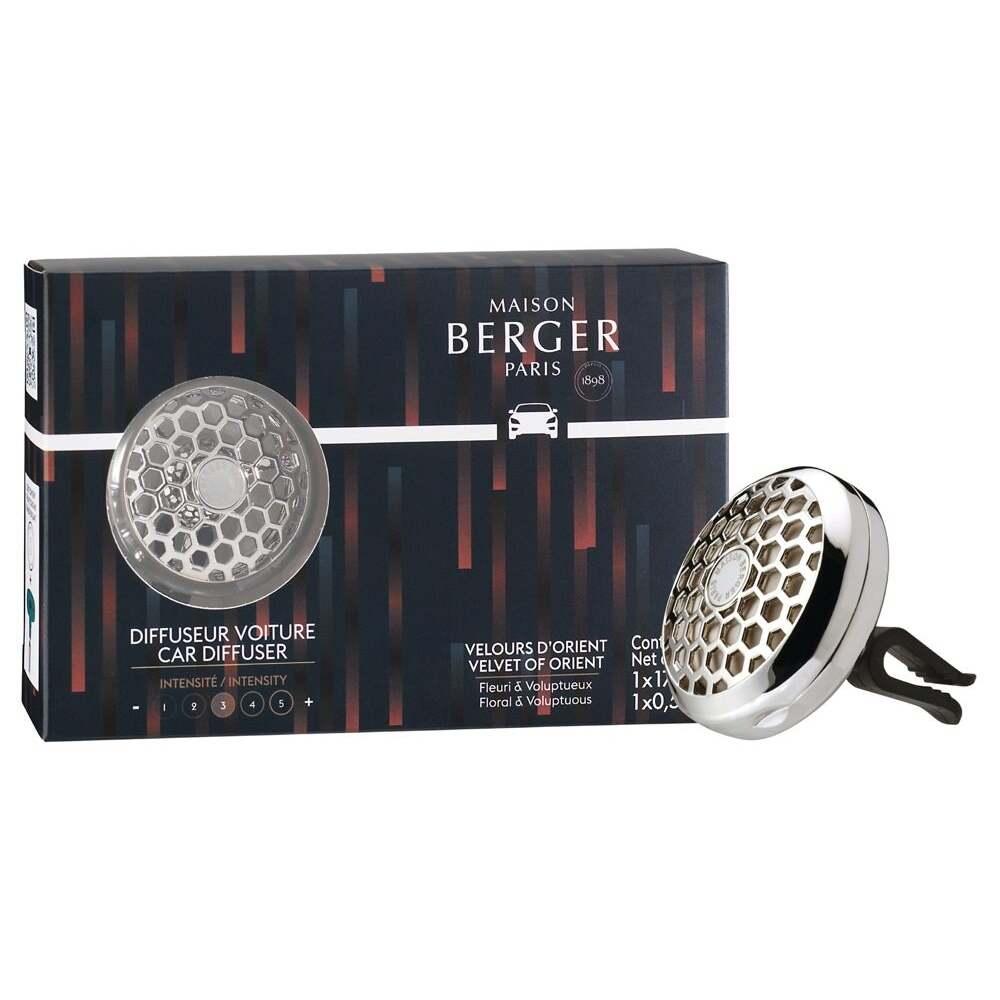 BERGER CAR difuzér do auta Variation Amber Tobacco/Jantarový tabák chromový(EOL)