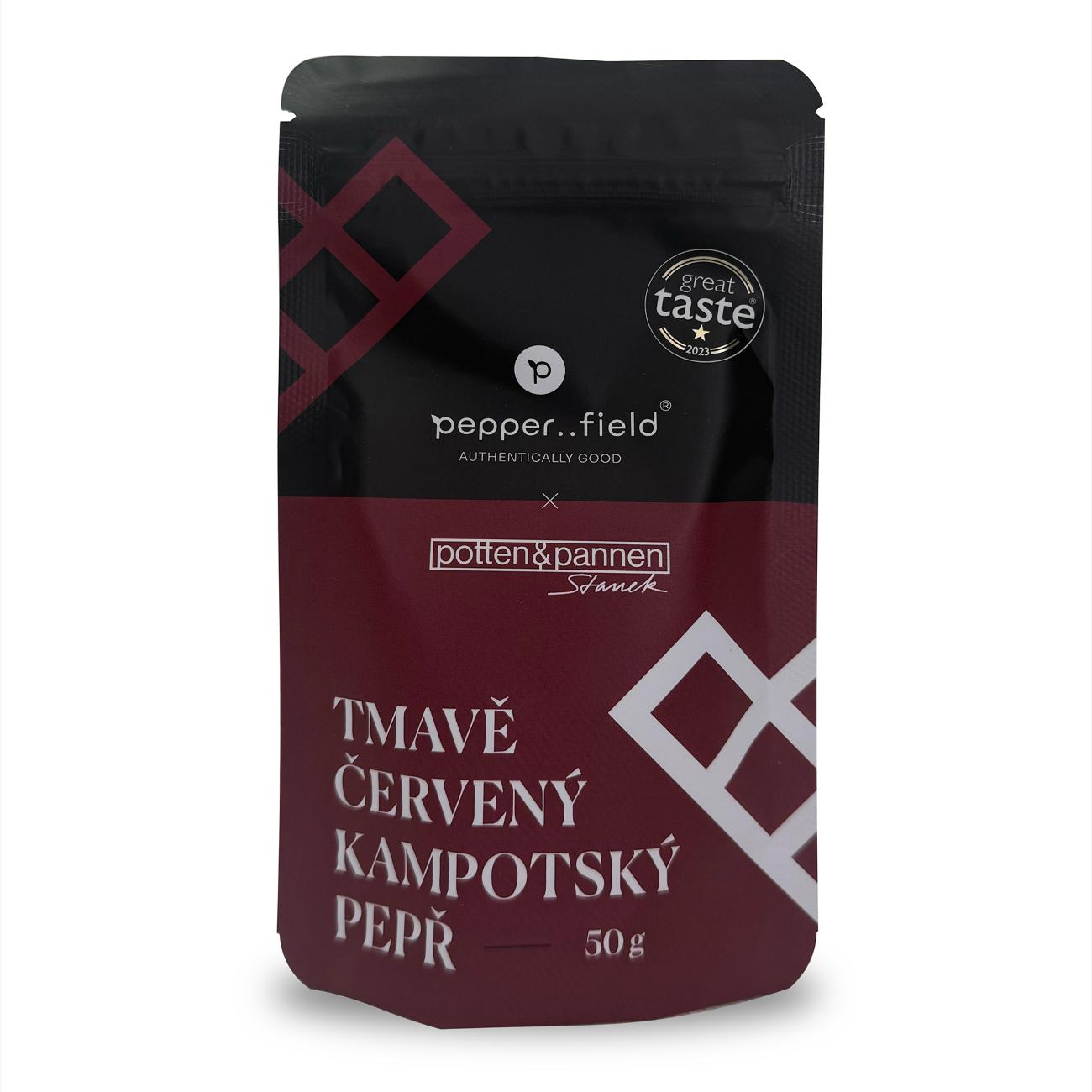 Kampotský pepř tmavě červený, 50g