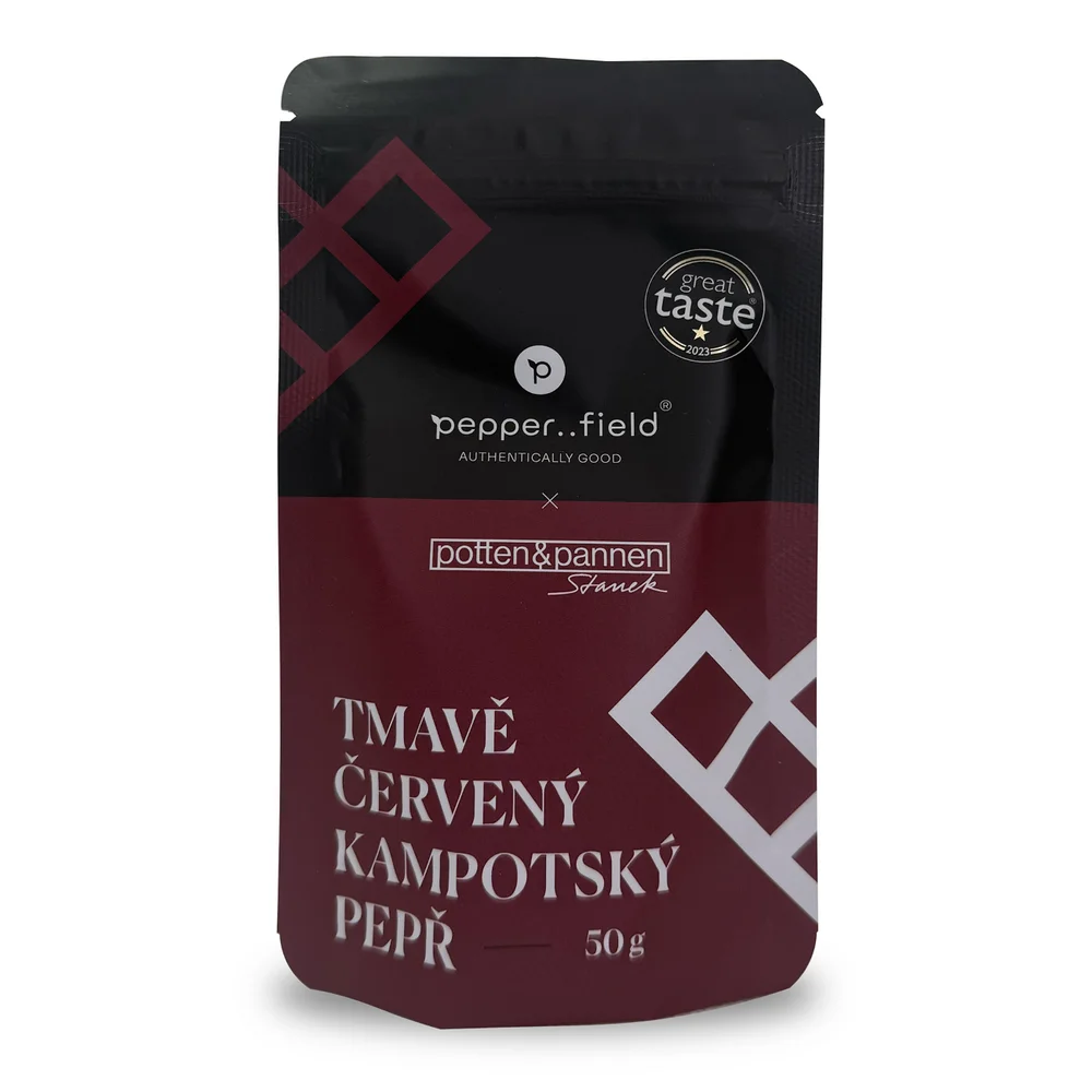 Kampotský pepř tmavě červený, 50g