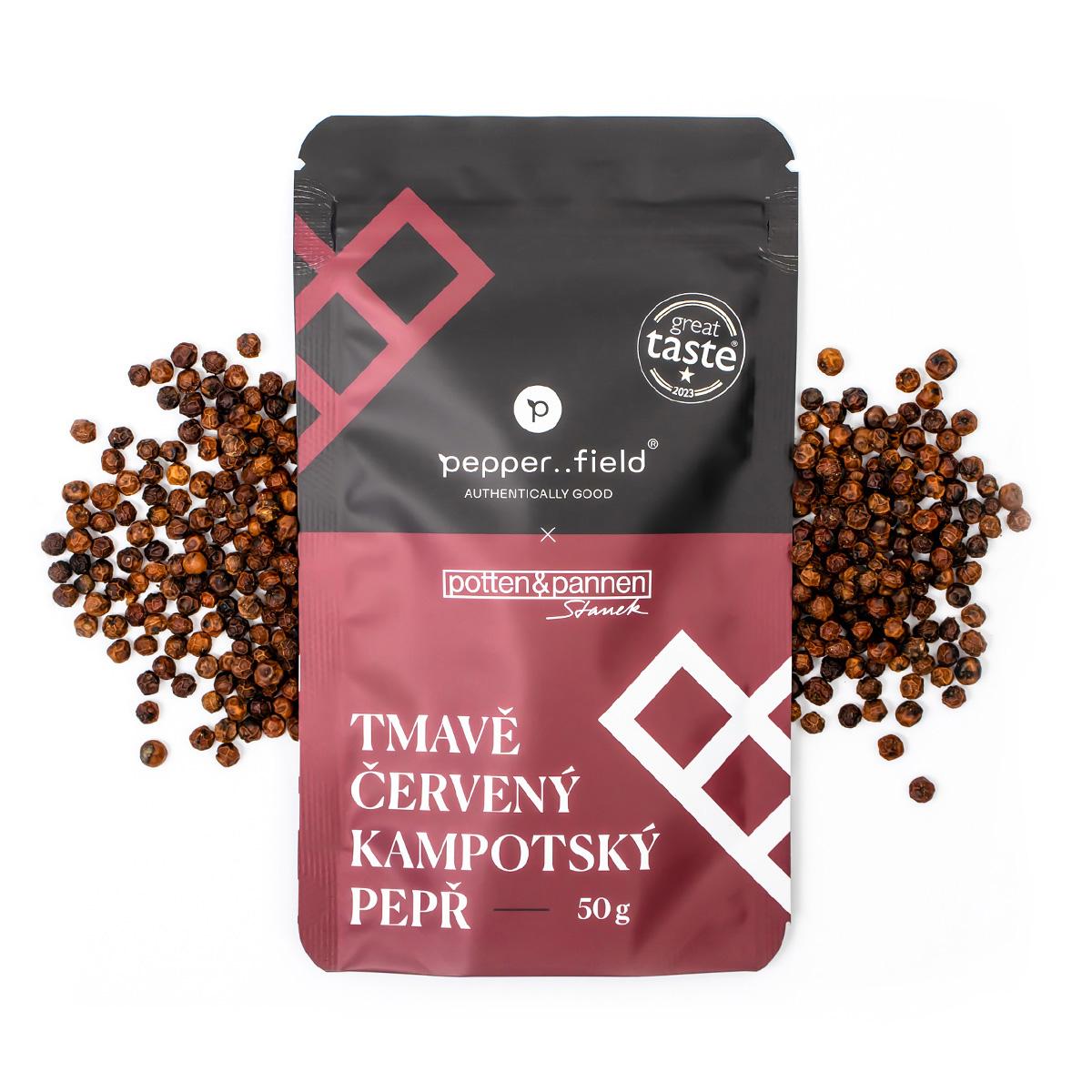 Kampotský pepř tmavě červený, 50g