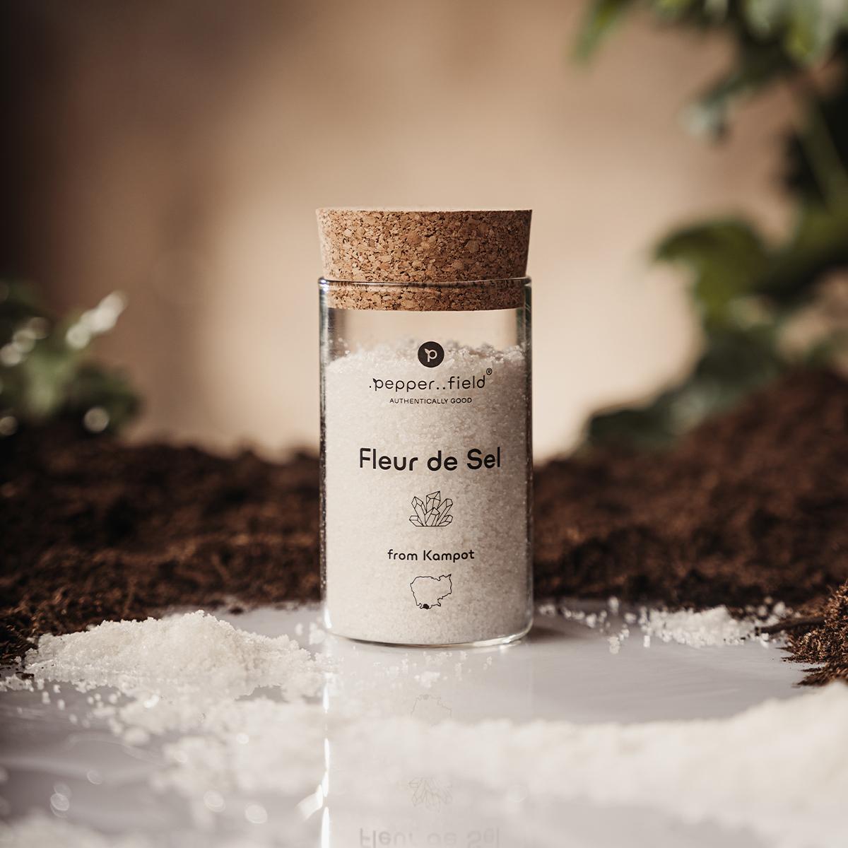 Solný květ - Fleur de Sel ve skleněné dóze 160 g