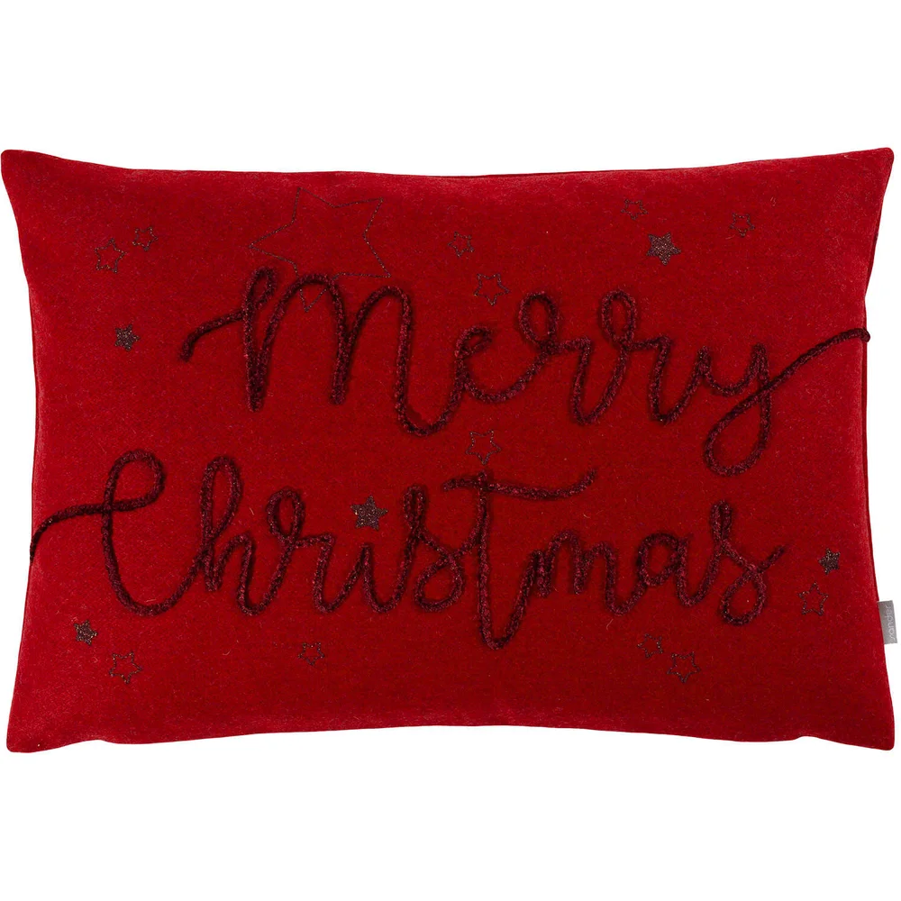 Vlněný povlak na polštář Auguri 34 x 50 cm, red