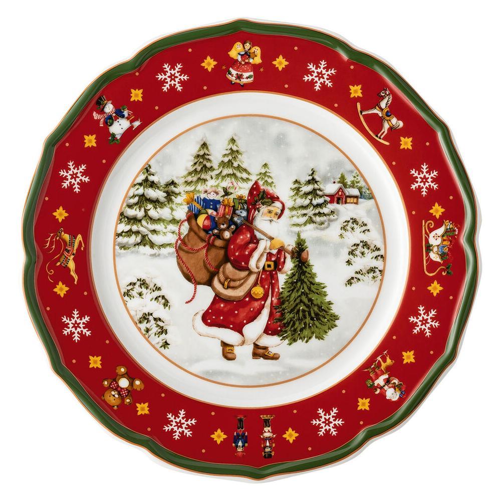 Vánoční sada porcelánu Happy Wintertime, 4 ks, červená