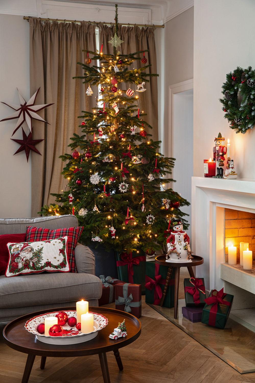 Porcelánová vánoční dekorace Christmas Toys, Sněhulák, 36 cm