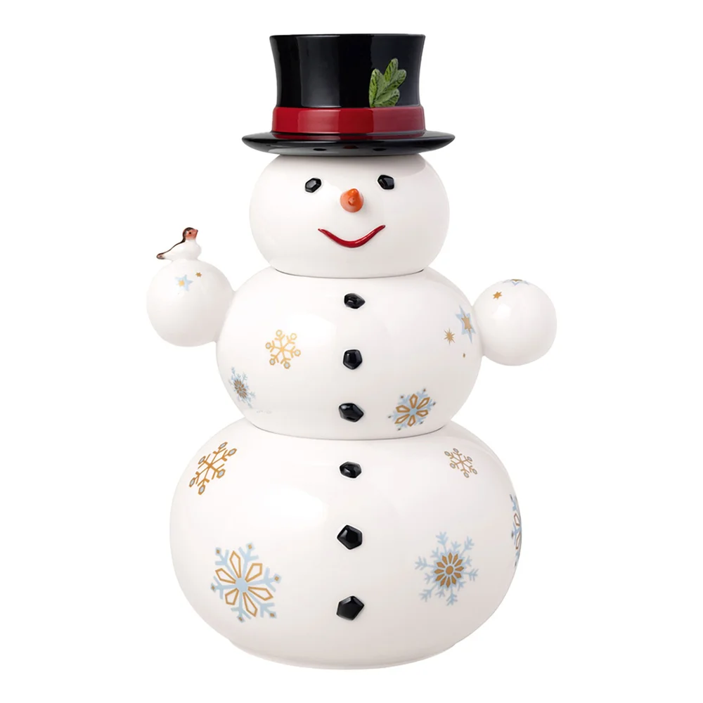 Porcelánová dóza na cukroví Christmas Toys Memory, Sněhulák 31 cm