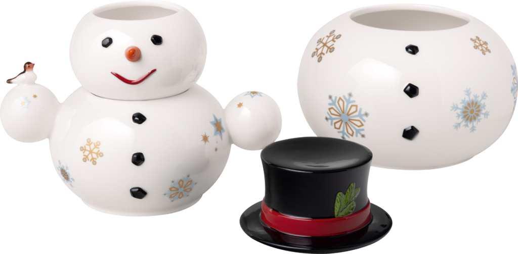Porcelánová dóza na cukroví Christmas Toys Memory, Sněhulák 31 cm