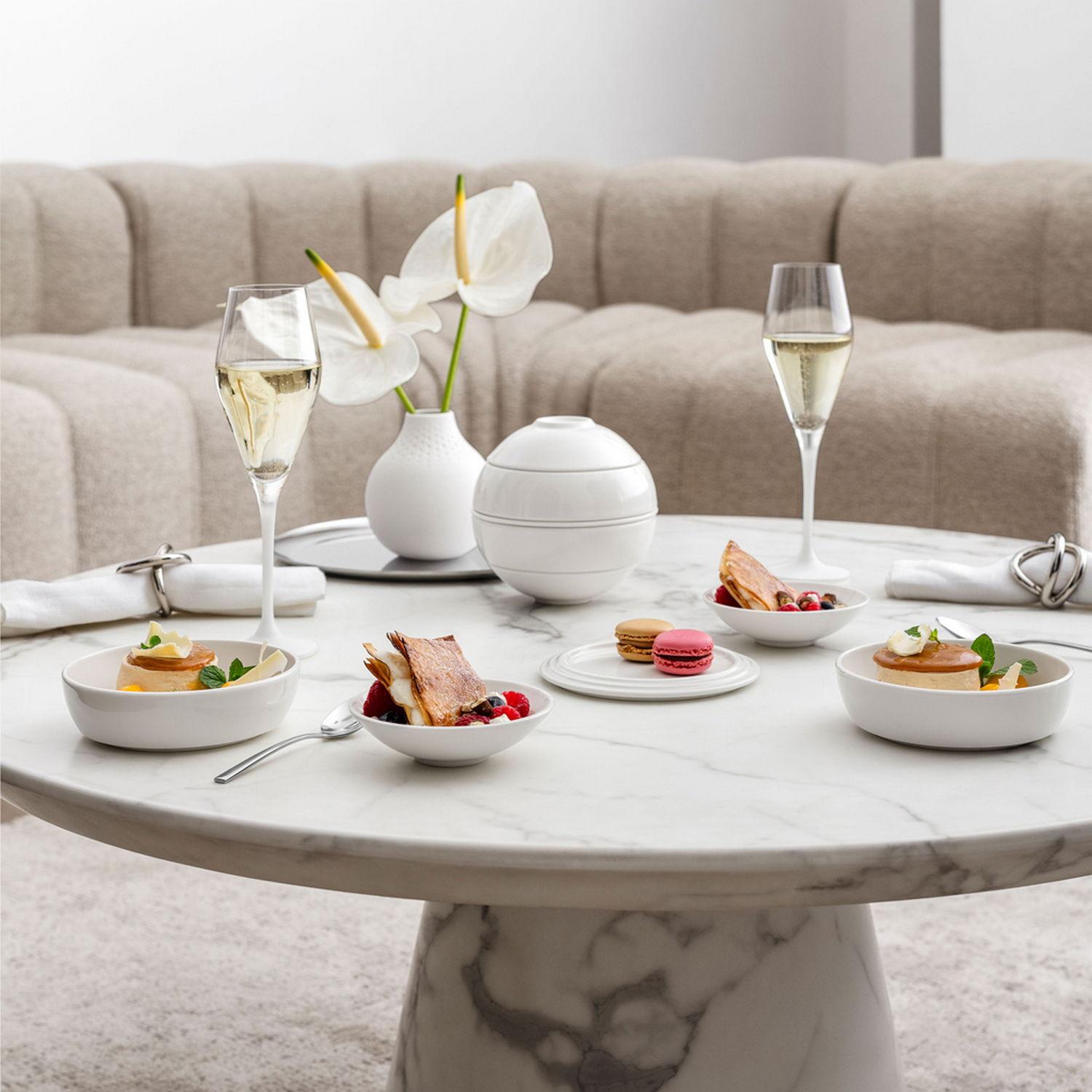 La petite Boule jídelní sada, bílá, 5 ks