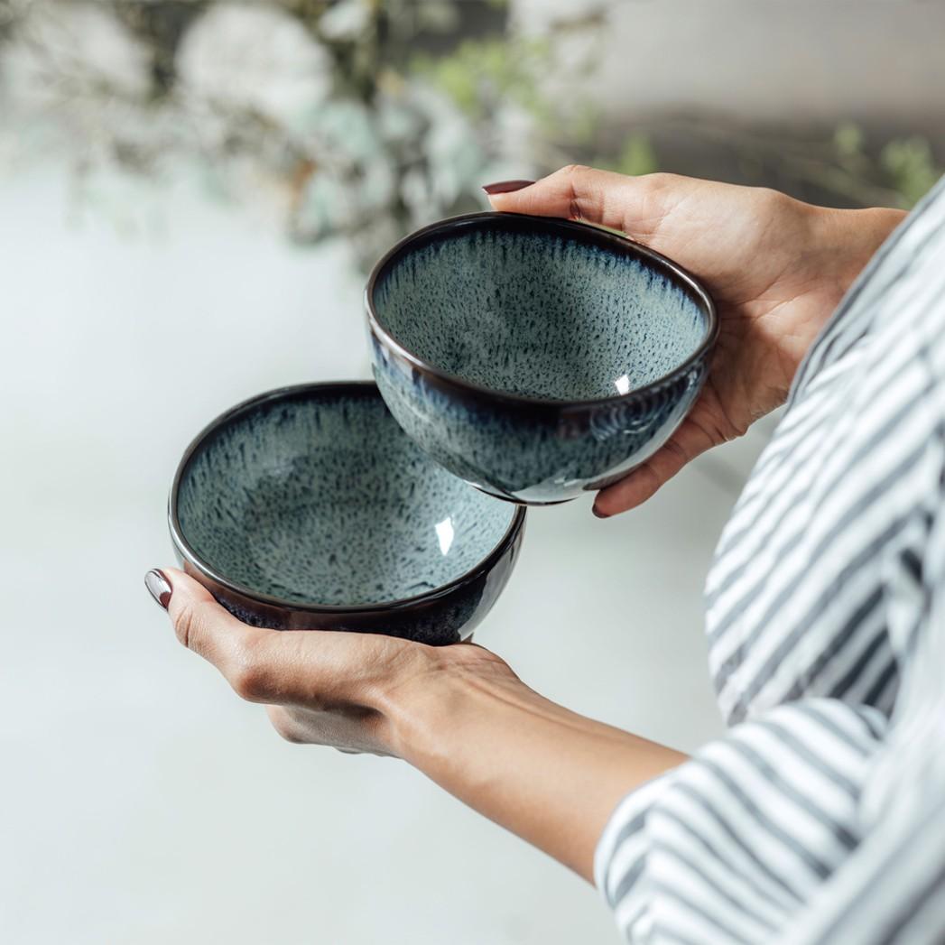 Kameninová miska na polévku Lave gris, Ø 12,8 cm