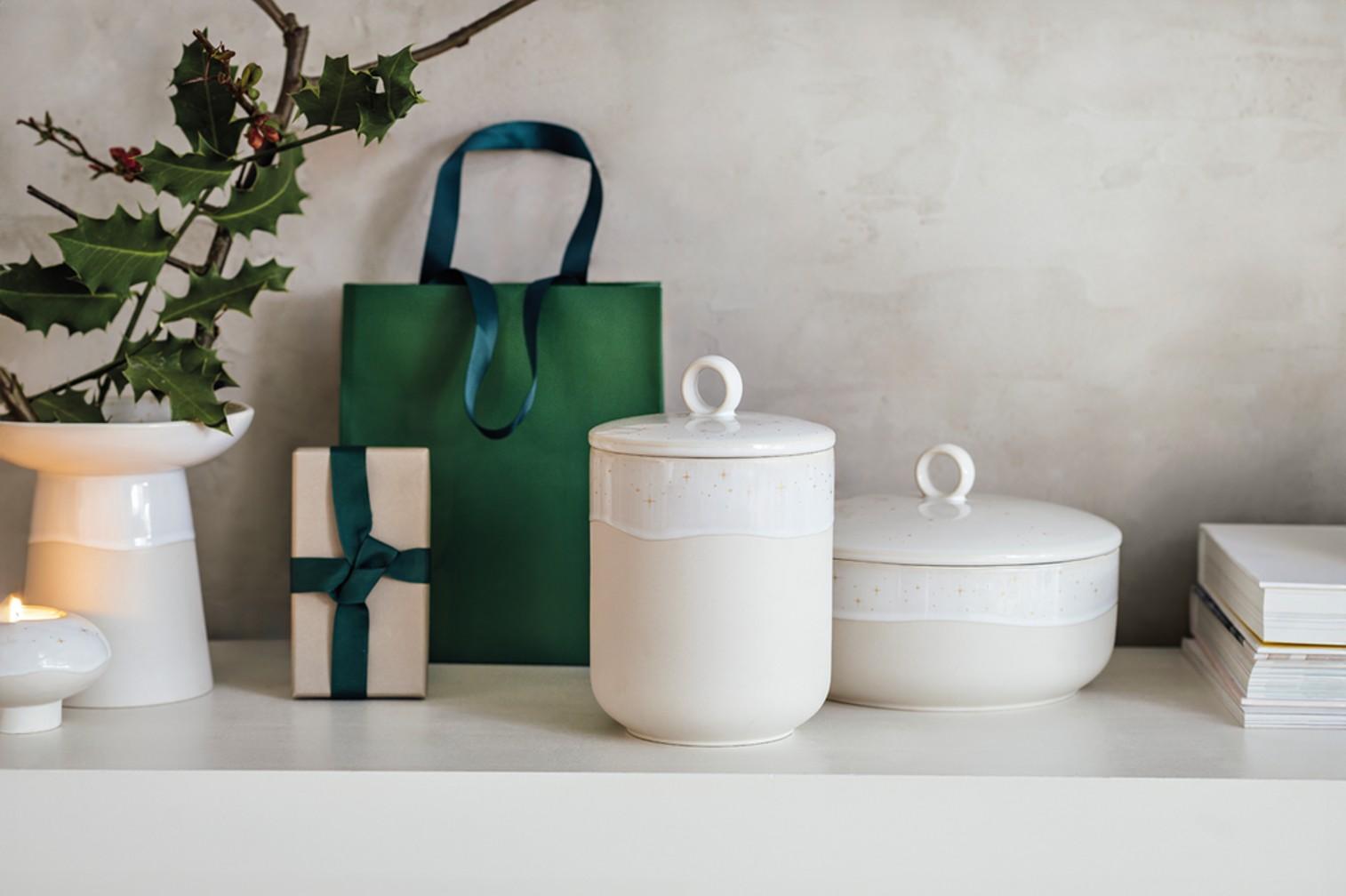 Porcelánová dóza s pokličkou Winter Glow, 1,3 l