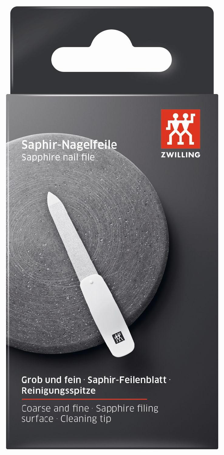 Safírový pilník Classic Inox, bílý, 9 cm