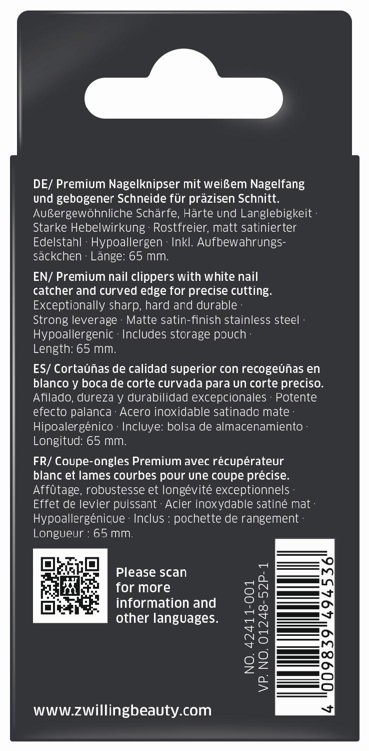 Štípátko na nehty PREMIUM, 6,5 cm, bílá