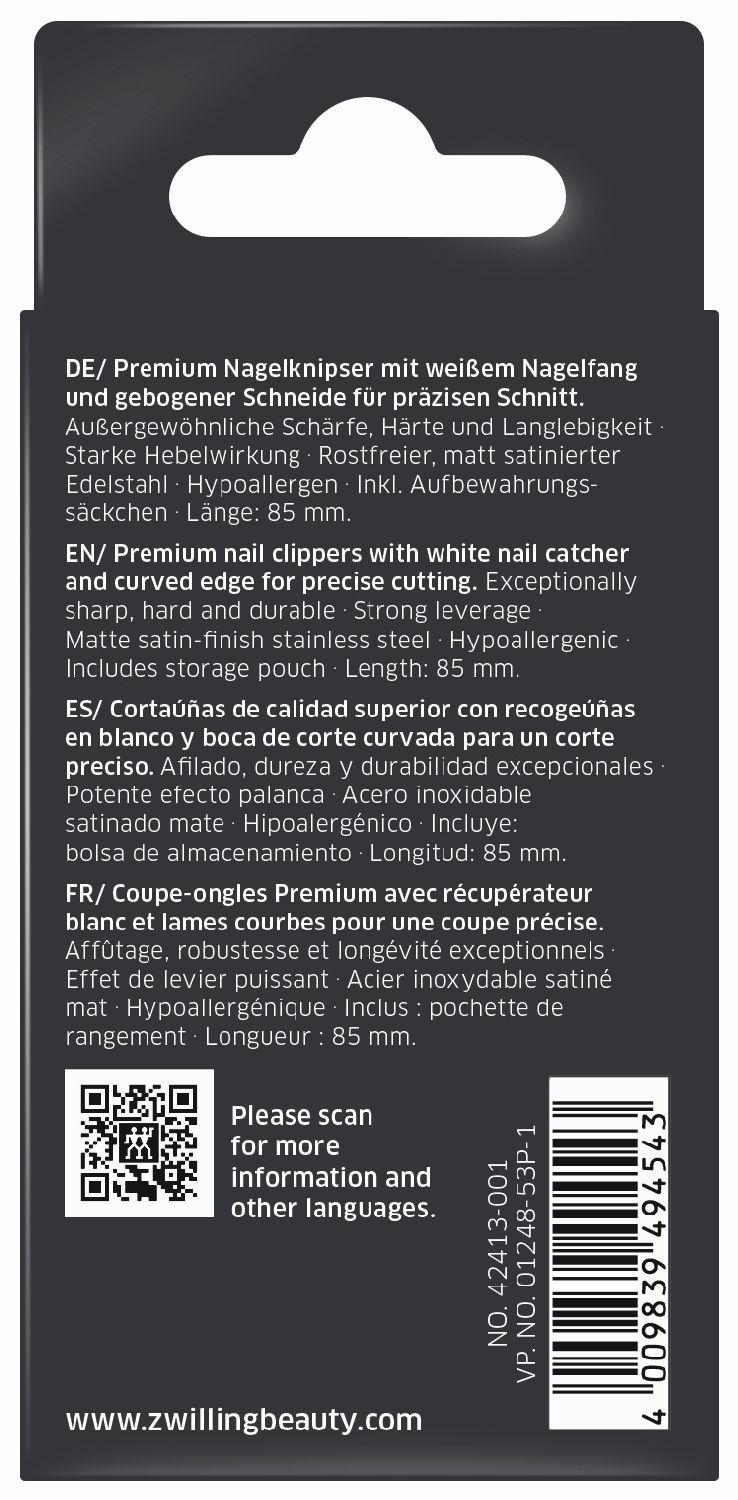 Štípátko na nehty PREMIUM, 8,5 cm, bílá