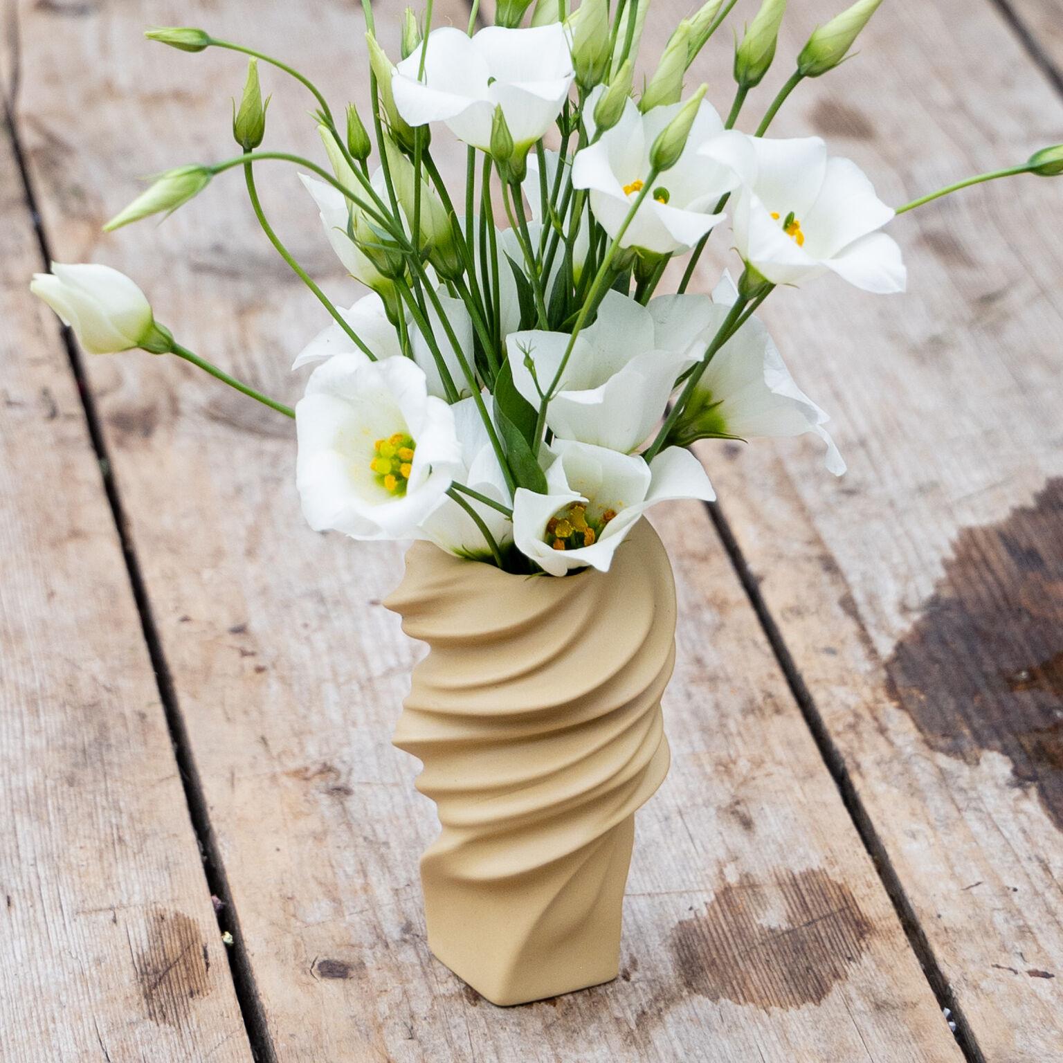 Mini váza Squall, 11 cm, Fossil okrová