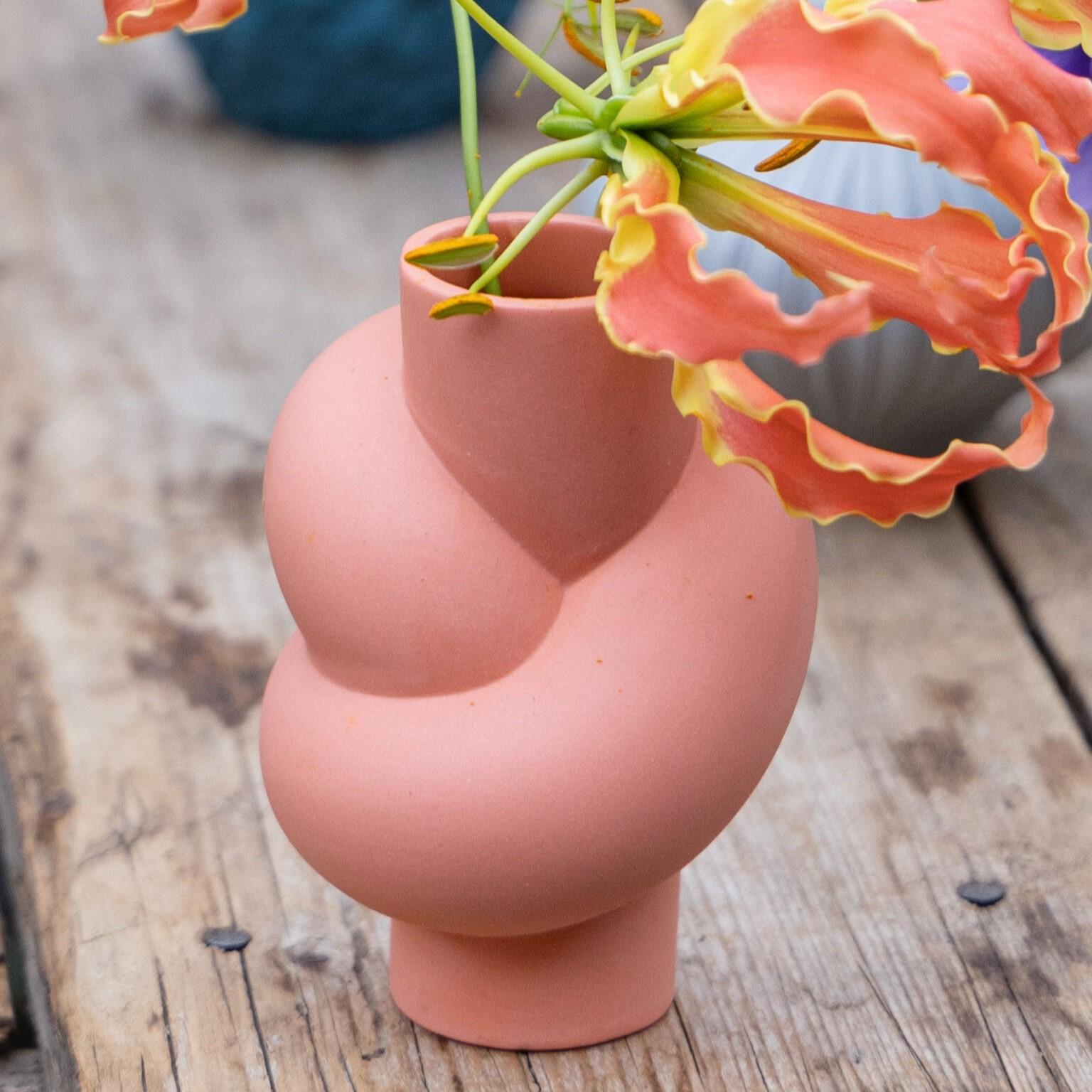 Mini váza Node,10 cm, korálová