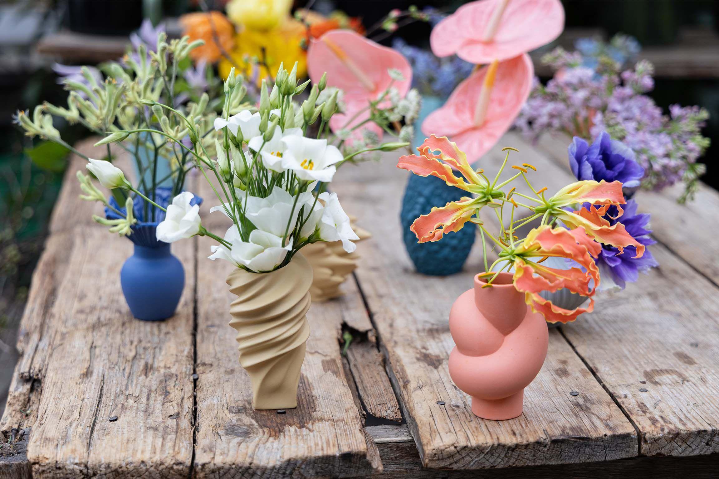 Mini váza Node,10 cm, korálová