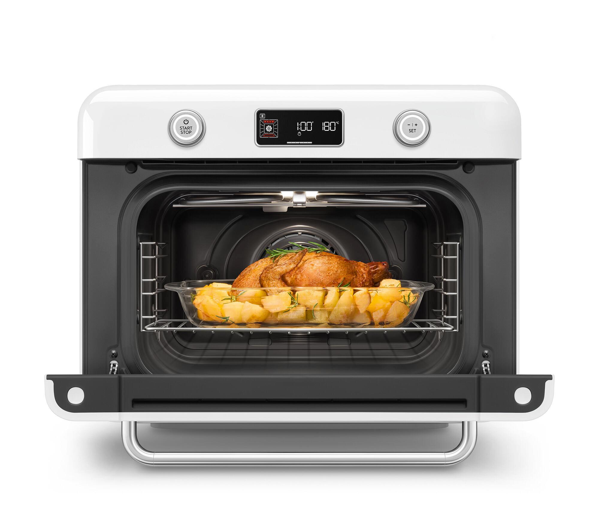 Stolní kombinovaná parní trouba, 30l, pastelově zelená