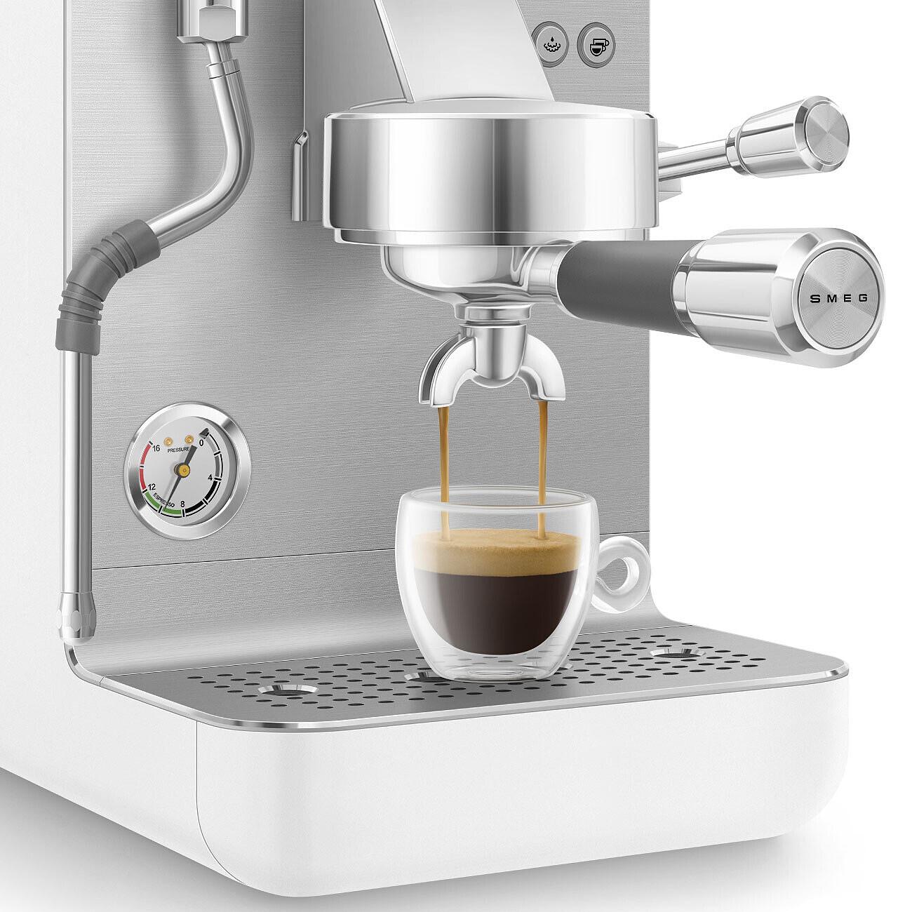 Ruční pákový kávovar Minipro espresso EMC02, bílá