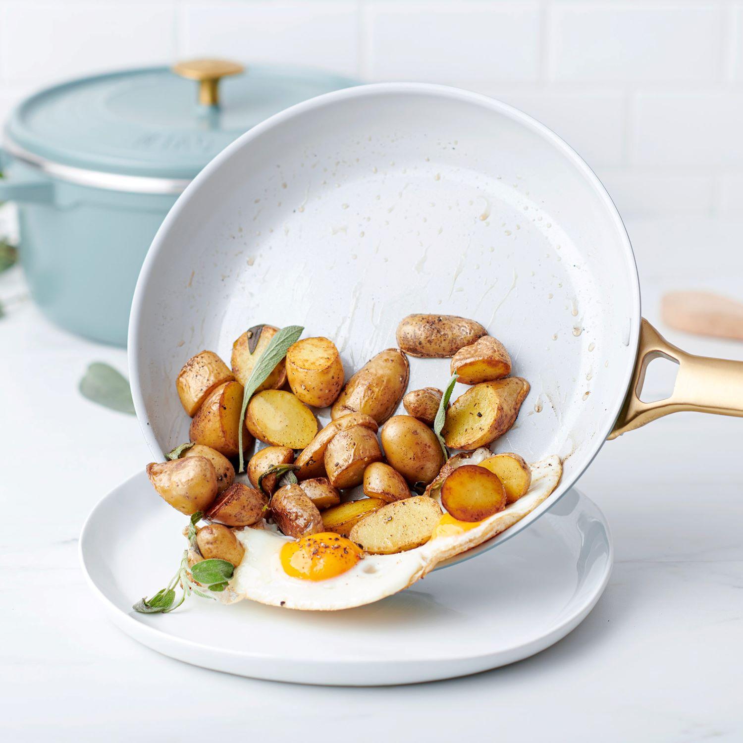 Nepřilnavá keramická pánev Padova 24 cm, zelená