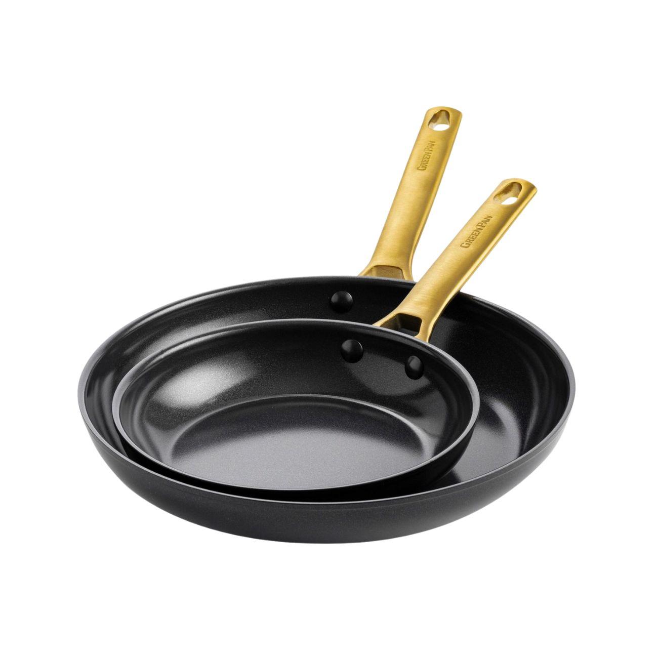 Sada 2 nepřilnavých keramických pánví Padova 20 + 28 cm, černá