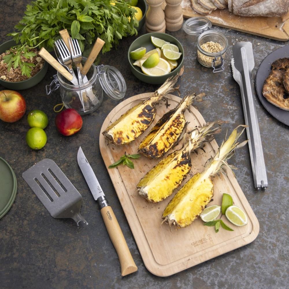 BBQ set, nůž N°12, obracečka, kleště