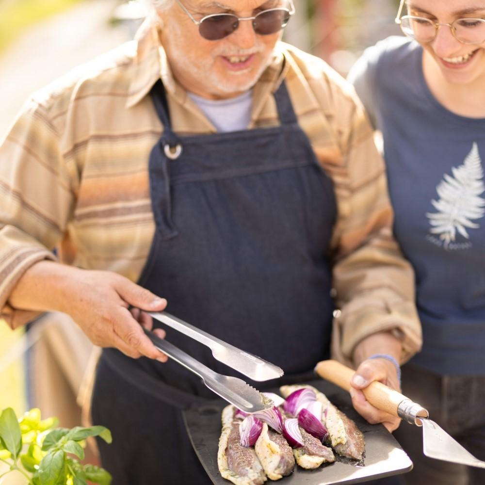 BBQ set, nůž N°12, obracečka, kleště
