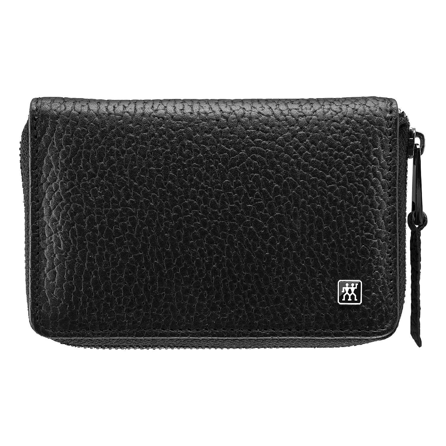 Pánská manikúra Premium Black se štípátkem, černá kůže, 4 ks