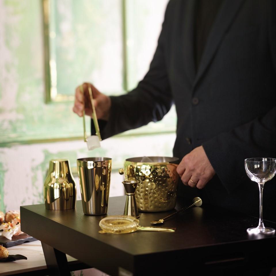 Set na přípravu koktejlů, 6ks, měděná