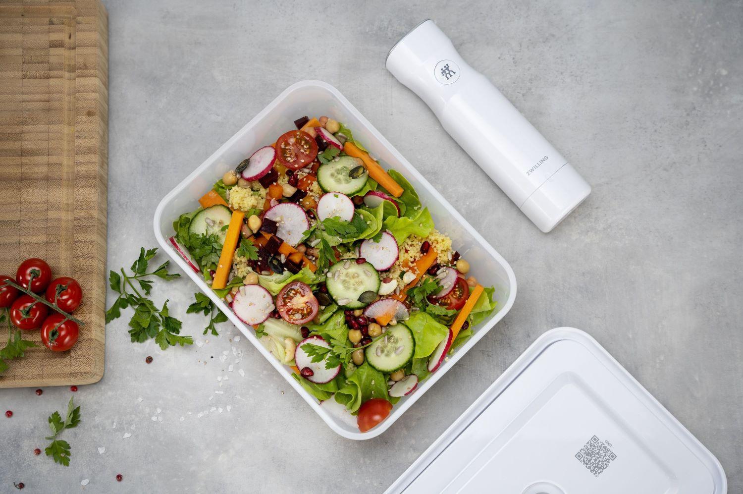 Vakuovací dóza Fresh & Save, plastová, velikost L, nízká, 2,0 l