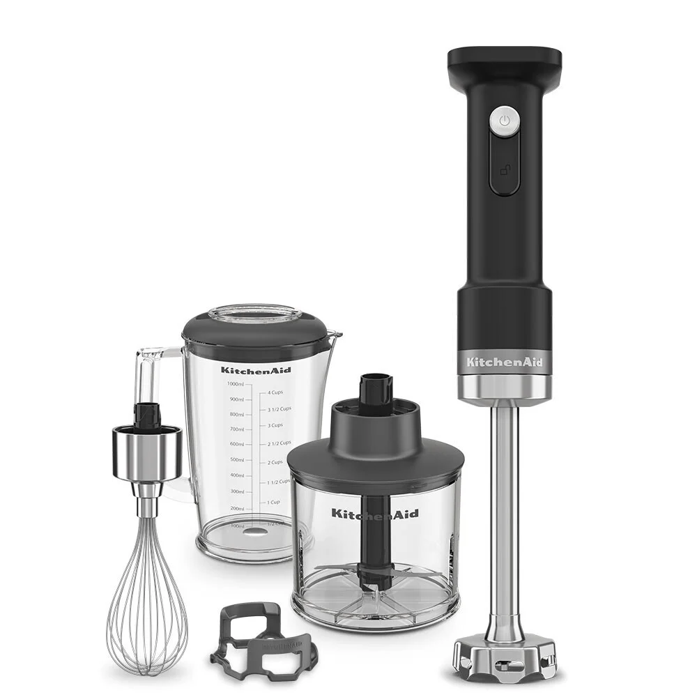 Bezdrátový tyčový mixér GO s příslušenstvím (bez baterie), 5KHBRV05BM, černá mat 