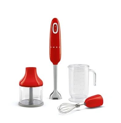 Tyčový mixér s příslušenstvím, červená