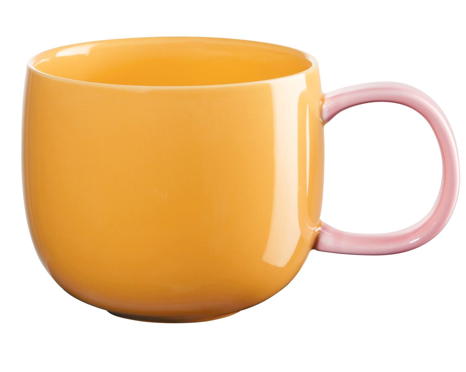 Porcelánový hrnek Joy, 0,4 l, žlutý