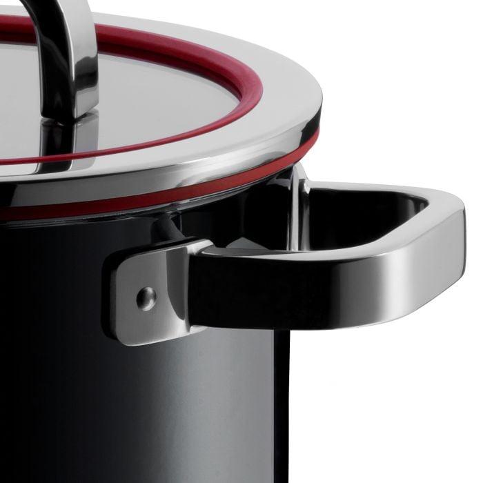 Hrnec na polévku s poklicí Fusiontec Functional, Ø 24 cm, černý