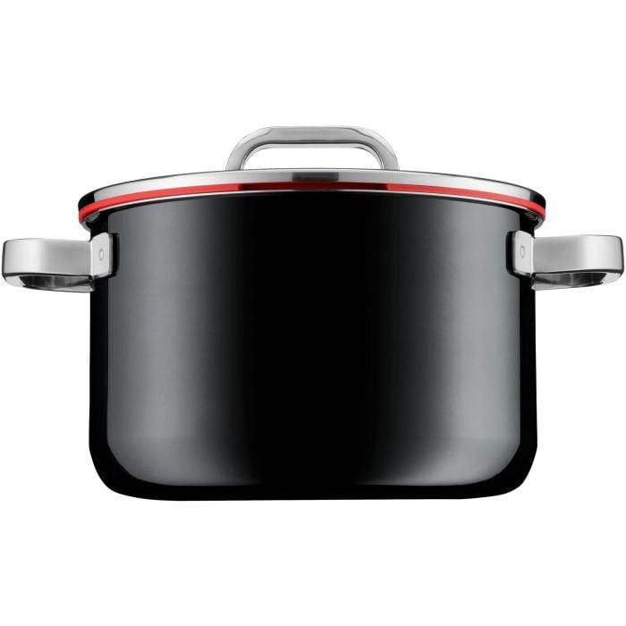 Hrnec na polévku s poklicí Fusiontec Functional, Ø 24 cm, černý