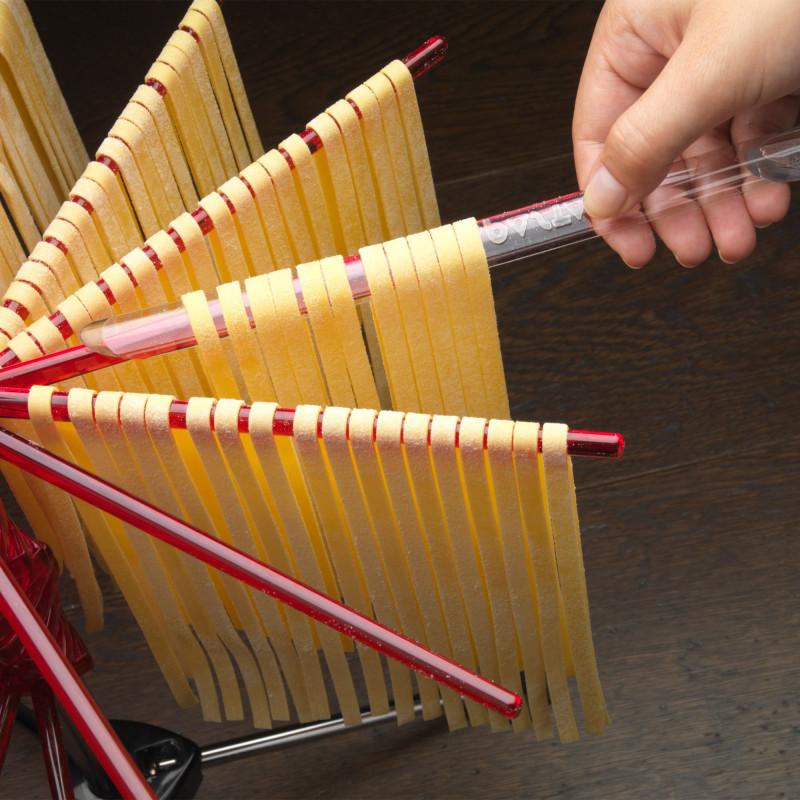 Skládací stojánek na sušení těstovin Tacapasta, červená