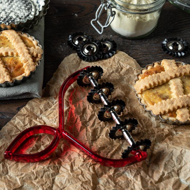 Multifunkční víceřadé rádýlko na těsto Pastabike, transparentní