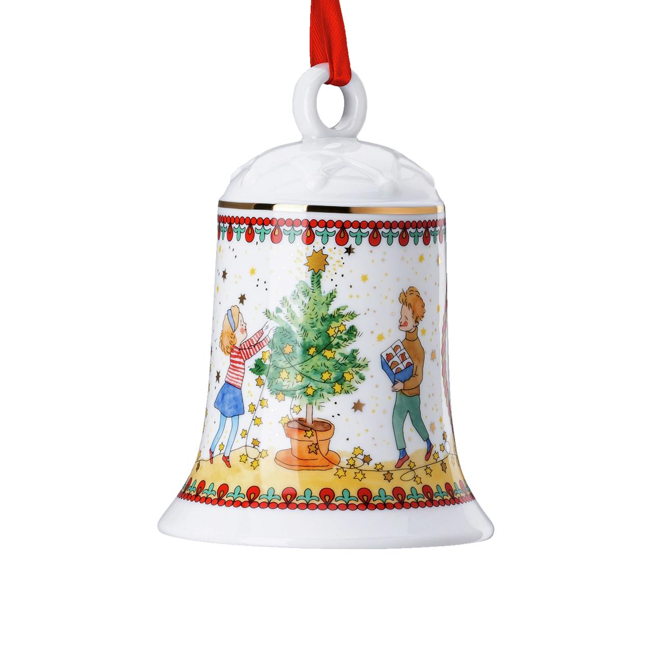 RS Christmas 2024 Porcelánová ozdoba zvonek 12 cm (EOL)