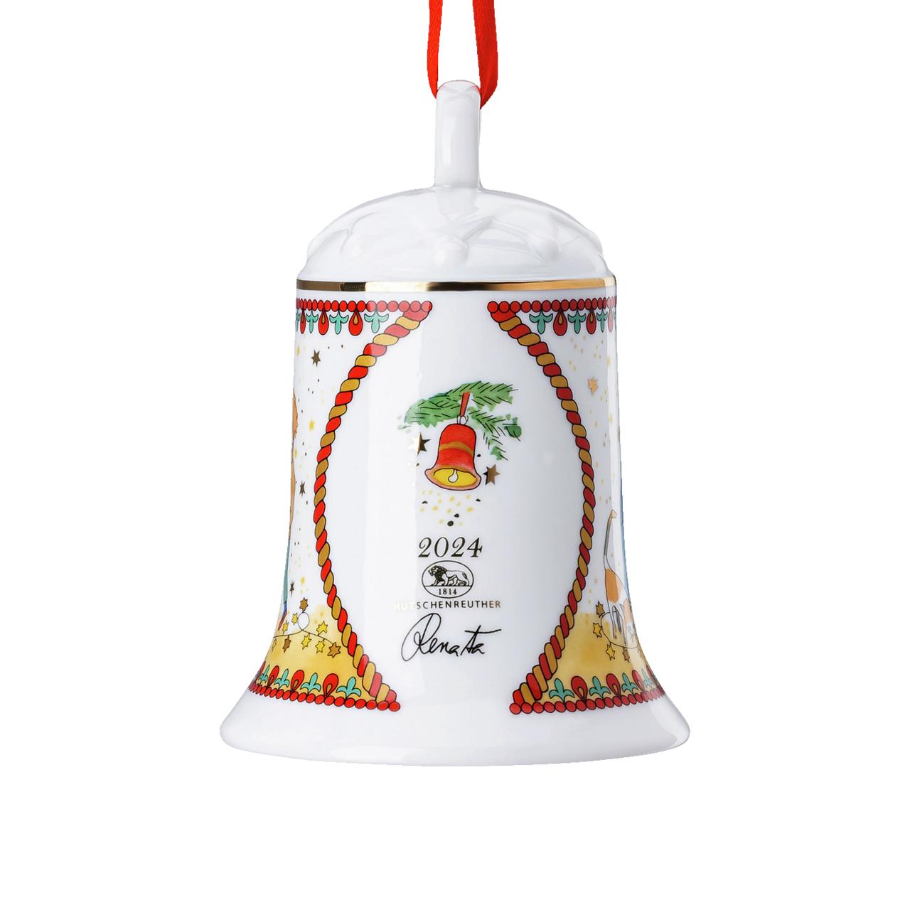 RS Christmas 2024 Porcelánová ozdoba zvonek 12 cm (EOL)