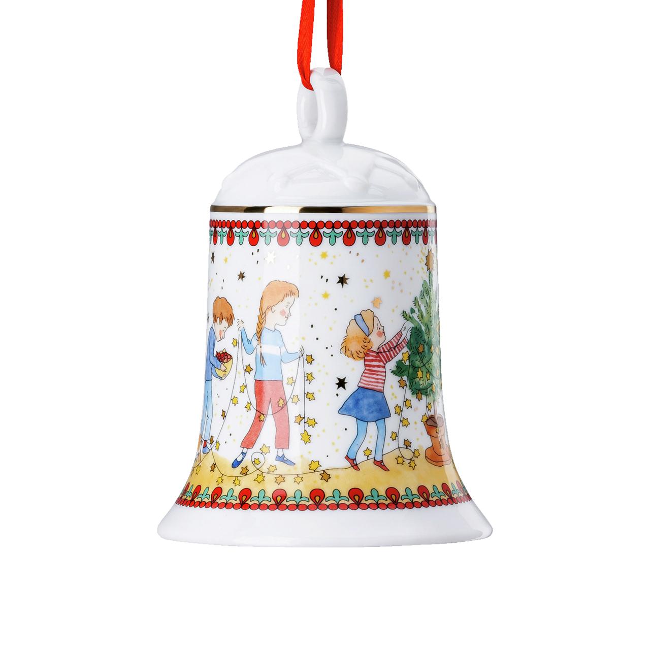 RS Christmas 2024 Porcelánová ozdoba zvonek 12 cm (EOL)