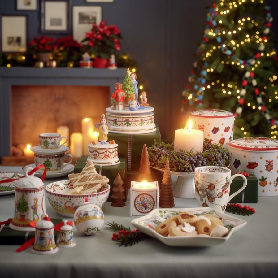 Velký vánoční talíř ve tvaru hvězdy, Vánoční světýlka, Ø 34 cm