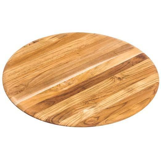 Kulaté prkénko na krájení a servírování Elegant, velikost L, 46 x 1,5 cm, přírodní teak