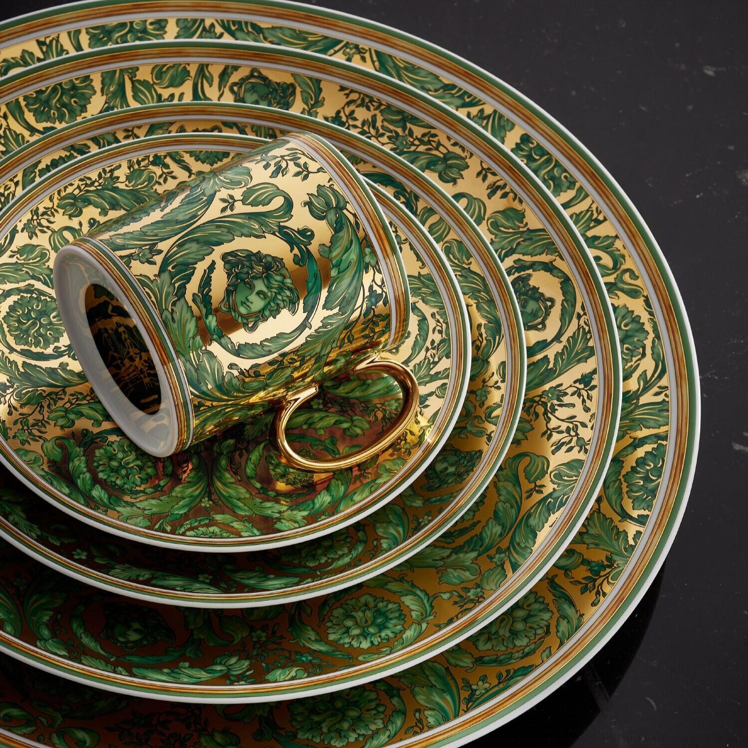 Hrnek Versace Medusa Garland, 300 ml, zelená