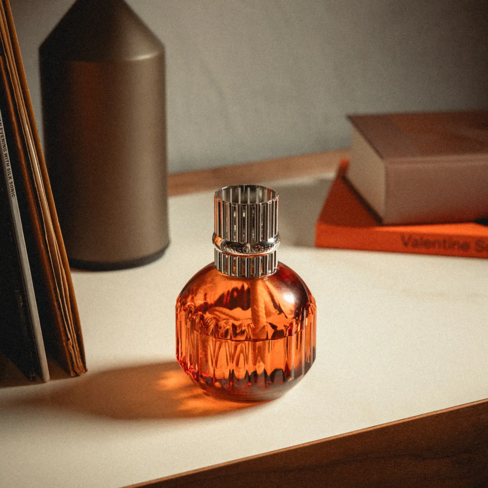 Skleněná katalytická lampa Cannelo, 284 ml, oranžová