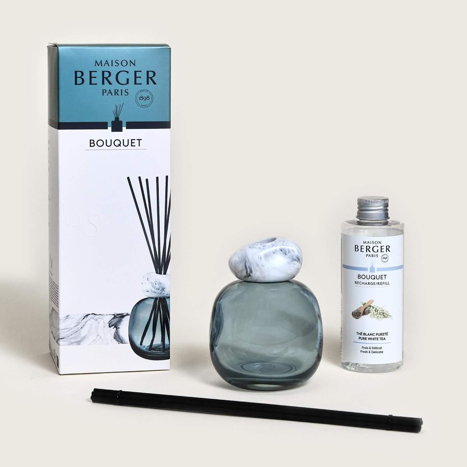 Aroma difuzér Mineral, modrý + náplň Čistý bílý čaj 180 ml